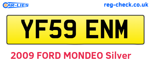 YF59ENM are the vehicle registration plates.