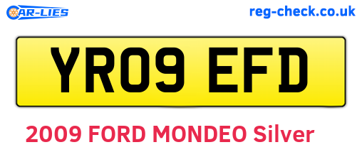YR09EFD are the vehicle registration plates.