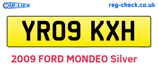 YR09KXH are the vehicle registration plates.