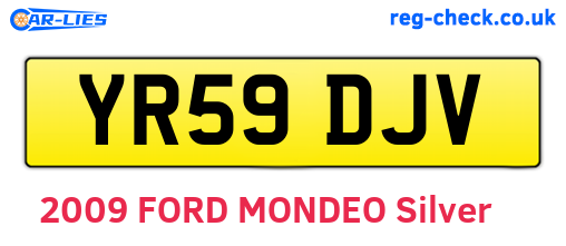 YR59DJV are the vehicle registration plates.