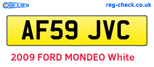 AF59JVC are the vehicle registration plates.