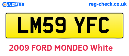LM59YFC are the vehicle registration plates.