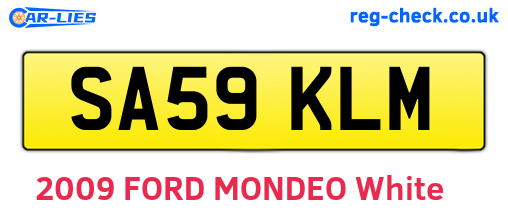SA59KLM are the vehicle registration plates.