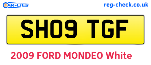 SH09TGF are the vehicle registration plates.