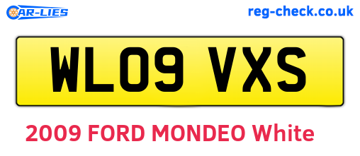 WL09VXS are the vehicle registration plates.