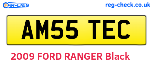 AM55TEC are the vehicle registration plates.