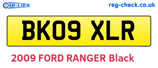 BK09XLR are the vehicle registration plates.