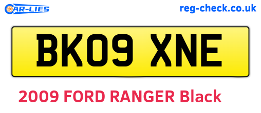 BK09XNE are the vehicle registration plates.