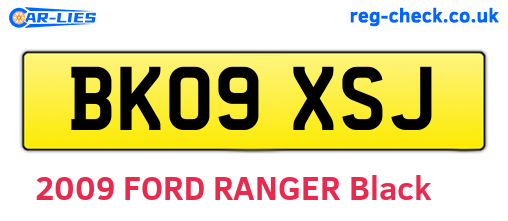 BK09XSJ are the vehicle registration plates.