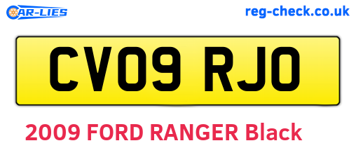 CV09RJO are the vehicle registration plates.