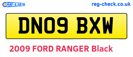 DN09BXW are the vehicle registration plates.