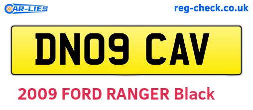 DN09CAV are the vehicle registration plates.