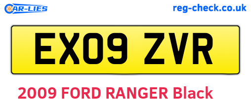 EX09ZVR are the vehicle registration plates.