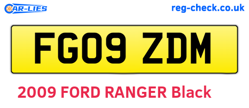FG09ZDM are the vehicle registration plates.