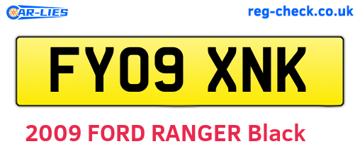 FY09XNK are the vehicle registration plates.