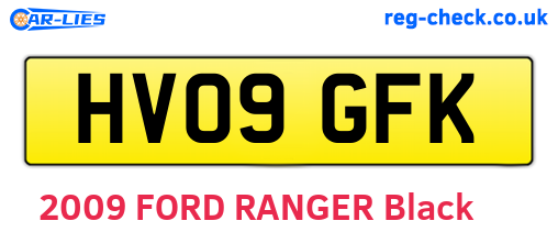 HV09GFK are the vehicle registration plates.