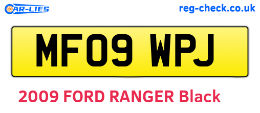 MF09WPJ are the vehicle registration plates.