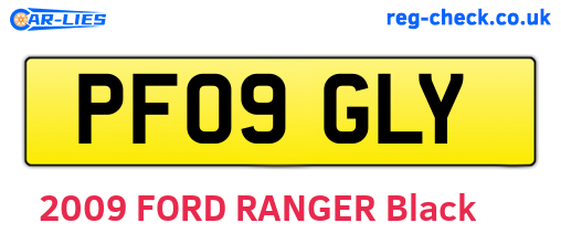 PF09GLY are the vehicle registration plates.