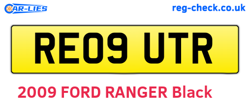RE09UTR are the vehicle registration plates.
