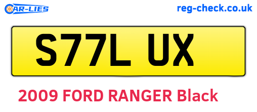 S77LUX are the vehicle registration plates.