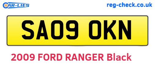 SA09OKN are the vehicle registration plates.