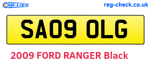SA09OLG are the vehicle registration plates.