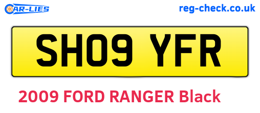 SH09YFR are the vehicle registration plates.