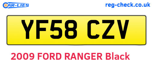 YF58CZV are the vehicle registration plates.