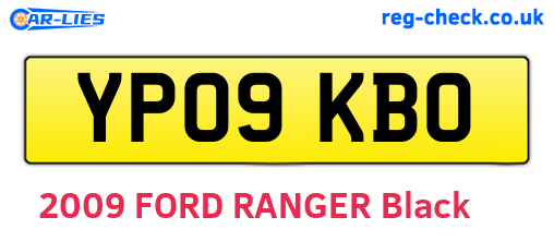 YP09KBO are the vehicle registration plates.