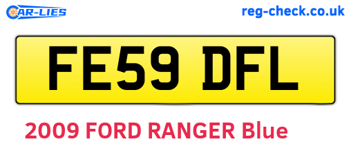 FE59DFL are the vehicle registration plates.