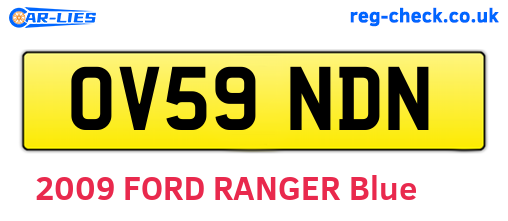 OV59NDN are the vehicle registration plates.