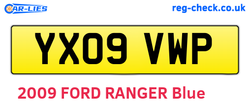 YX09VWP are the vehicle registration plates.