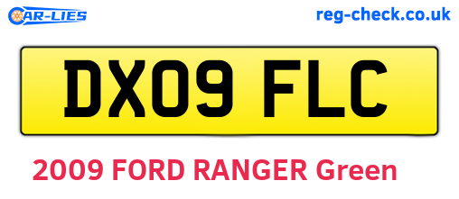 DX09FLC are the vehicle registration plates.