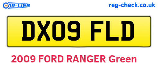 DX09FLD are the vehicle registration plates.