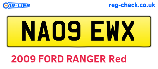 NA09EWX are the vehicle registration plates.