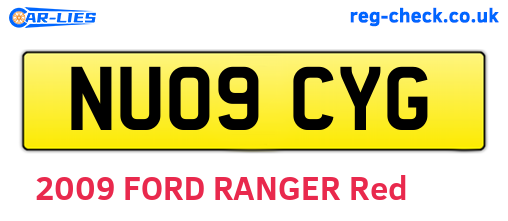 NU09CYG are the vehicle registration plates.