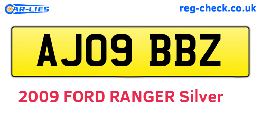AJ09BBZ are the vehicle registration plates.