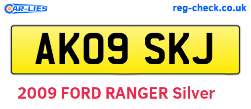 AK09SKJ are the vehicle registration plates.