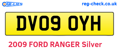 DV09OYH are the vehicle registration plates.