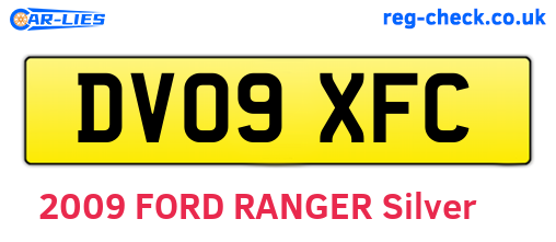 DV09XFC are the vehicle registration plates.