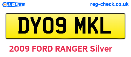DY09MKL are the vehicle registration plates.