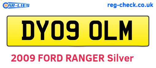 DY09OLM are the vehicle registration plates.