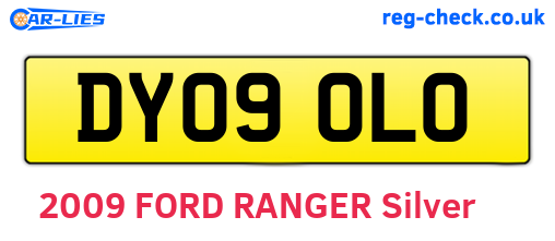 DY09OLO are the vehicle registration plates.