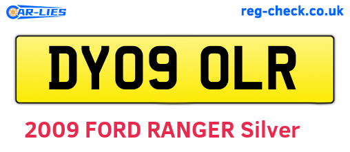 DY09OLR are the vehicle registration plates.