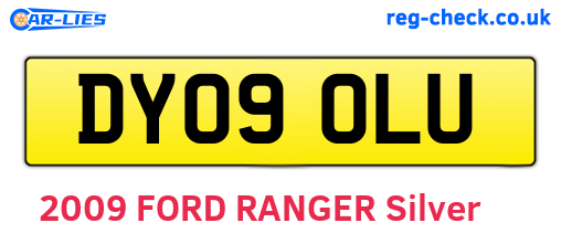 DY09OLU are the vehicle registration plates.
