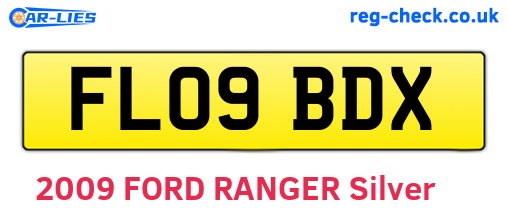 FL09BDX are the vehicle registration plates.