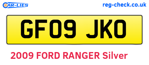 GF09JKO are the vehicle registration plates.