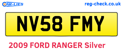 NV58FMY are the vehicle registration plates.