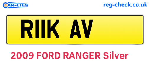 R11KAV are the vehicle registration plates.