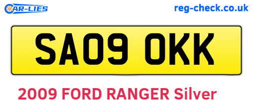 SA09OKK are the vehicle registration plates.
